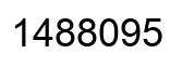 Number 1488095 black image