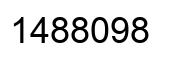 Number 1488098 black image