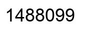 Number 1488099 black image