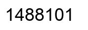Number 1488101 black image