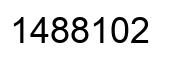 Number 1488102 black image