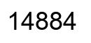 Number 14884 black image