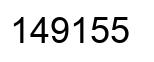 Number 149155 black image
