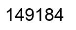 Number 149184 black image