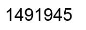 Number 1491945 black image