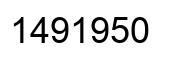 Number 1491950 black image