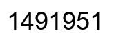Number 1491951 black image