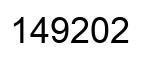 Number 149202 black image