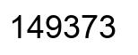 Number 149373 black image