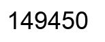 Number 149450 black image