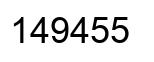 Number 149455 black image