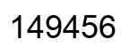 Number 149456 black image