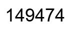 Number 149474 black image