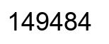 Number 149484 black image
