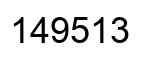 Number 149513 black image