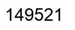 Number 149521 black image