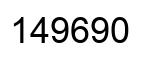 Number 149690 black image