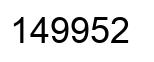 Number 149952 black image