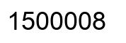 Number 1500008 black image