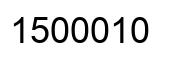 Number 1500010 black image