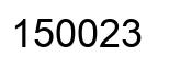 Number 150023 black image