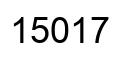 Number 15017 black image