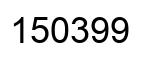Number 150399 black image