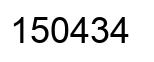 Number 150434 black image
