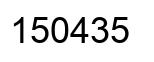 Number 150435 black image