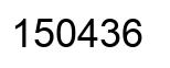 Number 150436 black image