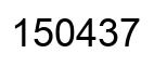 Number 150437 black image
