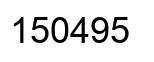 Number 150495 black image