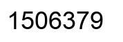 Number 1506379 black image