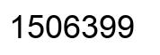 Number 1506399 black image