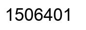 Number 1506401 black image