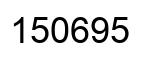 Number 150695 black image