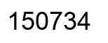 Número 150734 imagen negro