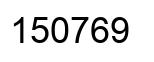 Number 150769 black image