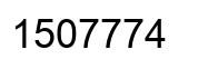 Number 1507774 black image