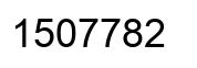 Number 1507782 black image