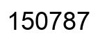 Number 150787 black image