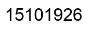 Número 15101926 imagen negro