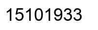 Número 15101933 imagen negro