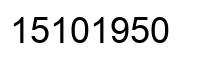Number 15101950 black image
