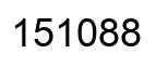 Number 151088 black image