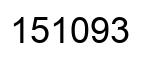 Number 151093 black image