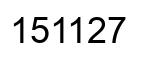 Número 151127 imagen negro