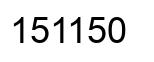 Number 151150 black image