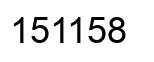 Number 151158 black image