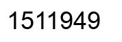 Number 1511949 black image
